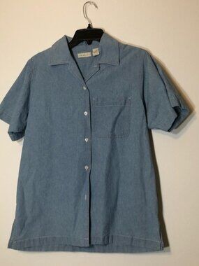 Relativity 100% Cotton Button Down Denim Jeans Shirt, Small